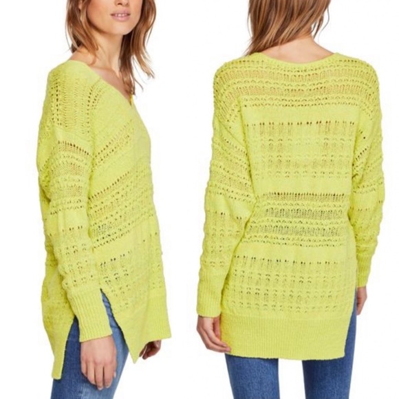 Free People Hot Tropics V-Neck Sweater